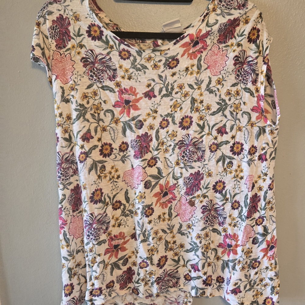 Rachel Zoe Multicolor Floral Short Sleeve Top